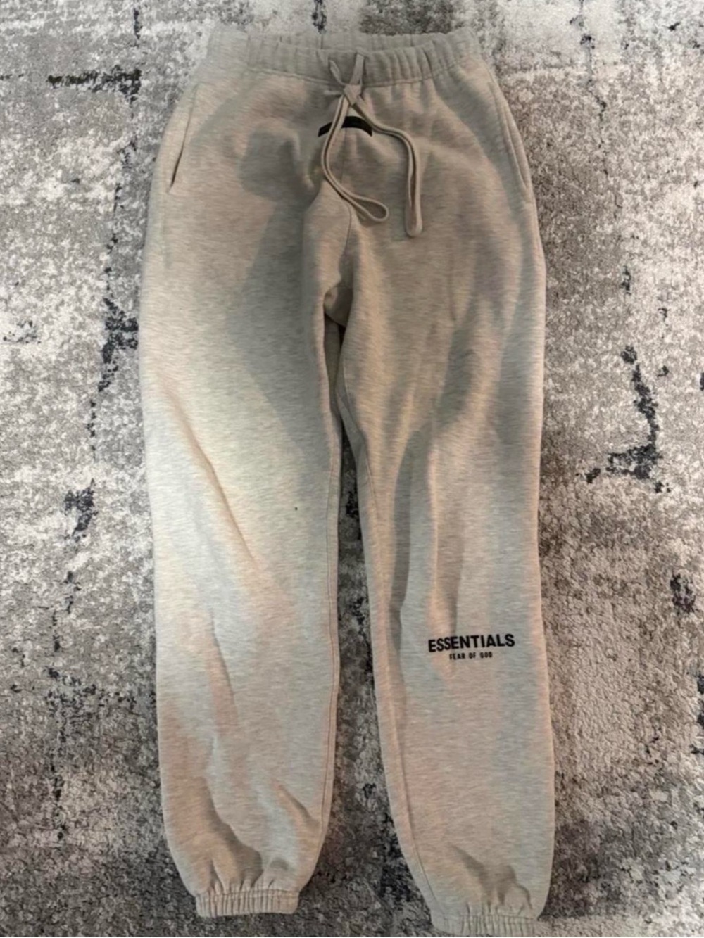 Fear of God Essentials Light Gray Logo Sweatpants